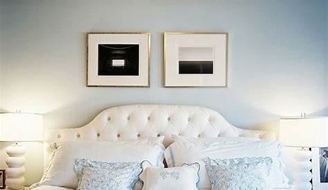 Blue bedroom by the sea, blue cushions, light blue bedroom, blue and