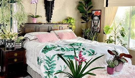 Bedroom Decorated With Plants