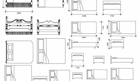 Bedroom Furniture Elevation Cad Blocks