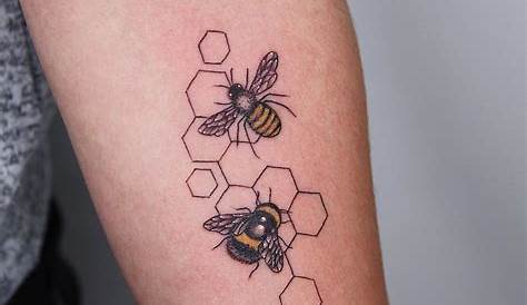 Bee and honeycomb tattoo - Tattoogrid.net