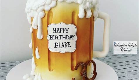 Beer mug cake | Birthday cake beer, Birthday beer cake, Beer themed cake