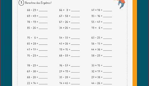 Addition Und Subtraktion - Kostenlose Arbeitsblätter Und