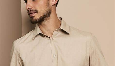 Helg Beige Linen Formal Shirt For Men - Buy Helg Beige Linen Formal