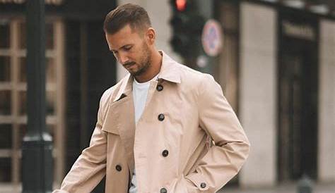 Beige Trench Coat Outfit Spring Men