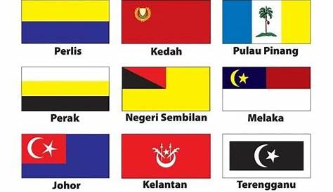 Bendera Negeri Di Malaysia Tanpa Warna Pastel - IMAGESEE