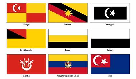 Malaysia 90cm x 180cm States Flag (15 States) / Bendera Negeri Dalam