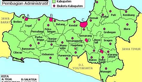Peta Provinsi Jawa Tengah Gambar Lengkap 29 Kabupaten dan 6 Kota