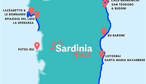 Best Beaches In Sardinia Map