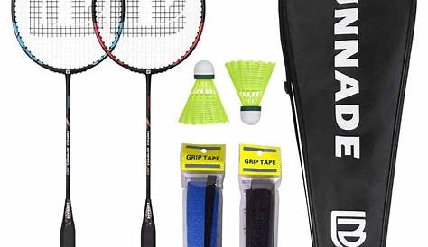 Trained Premium Quality Badminton Rackets, Pair of 2 Rackets
