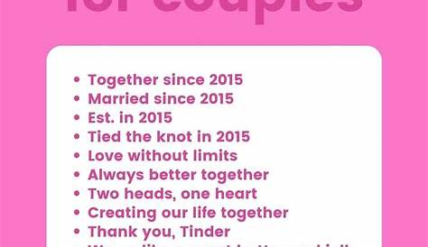 Couple Bio Ideas - 17+ Couple Matching Bio Ideas - AUNISON.COM / Best