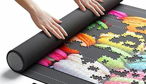 Portable Jigsaw Puzzle Roll Up Mat Puzzle Saver Storage Felt Mat Board