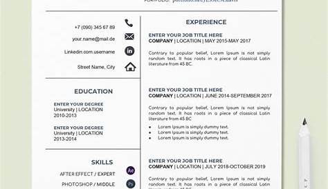 Free Resume Template At Google Drive - Resume Gallery
