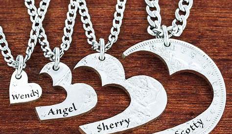 Best Friend Heart Pendant Necklace for 2 - Best Friend Jewelry