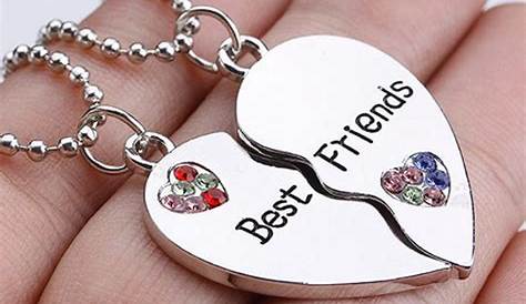 Sobly Jewelry Set of 3 Best Friends Forever Necklace Engraved Ring