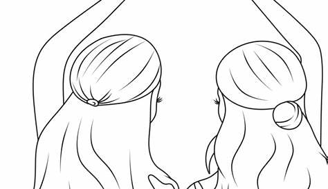 Friends Forever Coloring Page - Coloring Home