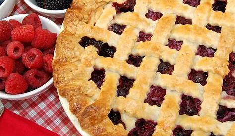 Triple Berry Pie with Lattice Crust - Made To Be A Momma
