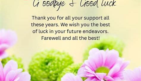 35 Farewell Messages And Wishes – Events Greetings