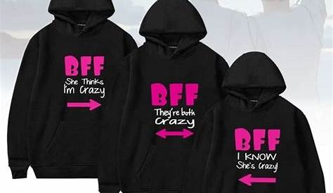 Sweet And Salty Bff Matching Black Hoodies | Best friend hoodies, Best
