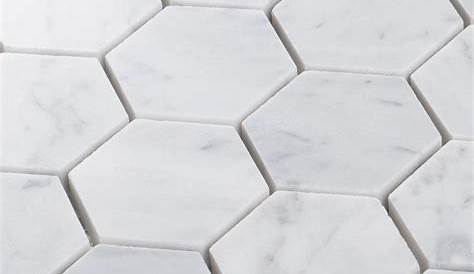 Bianco Carrara Hexagon Polished Marble Mosaic Marble mosaic