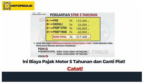 Biaya Pajak Motor Dan Ganti Plat - Homecare24