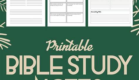 10 Best Printable Bible Study Notes