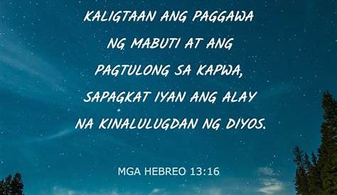 🆕Bible Verse Tungkol Sa Pagtulong Sa Kapwa👉Mga Hebreo 13:16 Tagalog