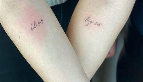 My big sis and me, infinite love. | Big sis little sis tattoos, Sis