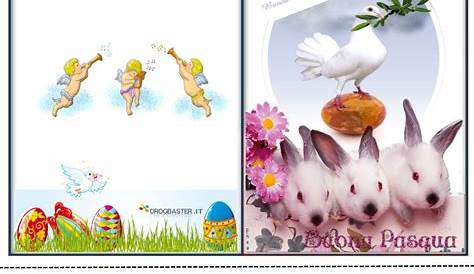 Biglietto per Pasqua da colorare - Mamma e Bambini