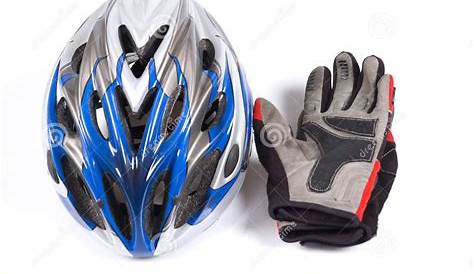 Bicycle helmet and gloves stock image. Image of gloves - 6813911