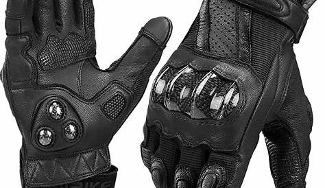 Womens Leather Motorcycle Motorbike Gloves Black Short Summer Comfy