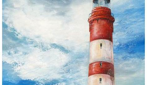 Einen Leuchtturm malen - Malen mit Acrylfarbe | DIY Wohnung | Malen mit