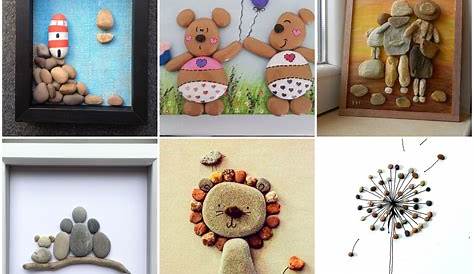 Steinbilder basteln: 20 Ideen für schöne Bilder aus Steinen als Wanddeko