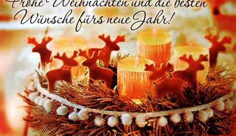 Weihnachtskarte mit Text: Frohe Weihnachten und ein Gutes Neues Jahr