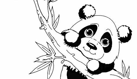 Ausmalbild: Gehender Panda | Ausmalbilder kostenlos zum ausdrucken