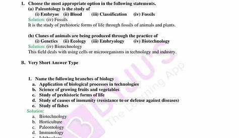 NSTSE 2011 Solved Question Paper for Class IX - Biology