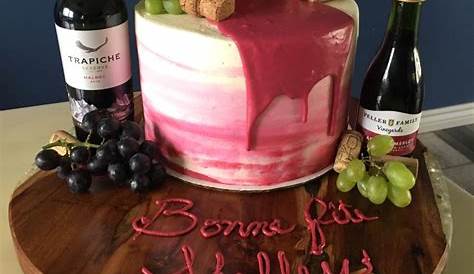 Wine Theme Birthday Cake | Birthday cake wine, Wine cake, 29th birthday