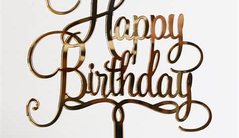 Cake Topper Bundle 8 Designs SVG Files Happy Birthday - Etsy