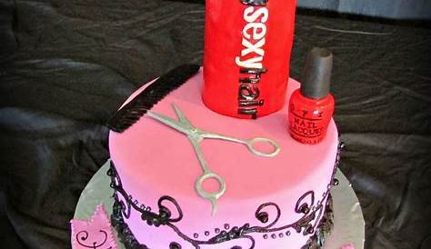 Hairdresser birthday cake | Hairdresser cake, Gravity cake, Cake