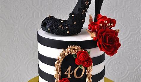 Gold and white 40th birthday cake | 40th birthday cake topper, 40th