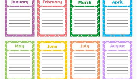 Blank Birthday Calendar Calendar Printable Free
