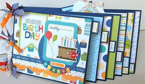 🎂🎁 Happy Birthday Mini Album | Birthday scrapbook layouts, Mini