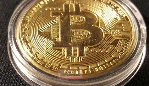 24k Gold Plated Bitcoin Coin With Black Gift Box - Buy 24k Gold Bitcoin