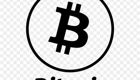 Bitcoin Logo Vector Icon Black and White. Stock Vector - Illustration