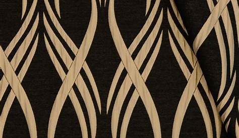 Linato Raven Black Beige Weaved Upholstery Fabric