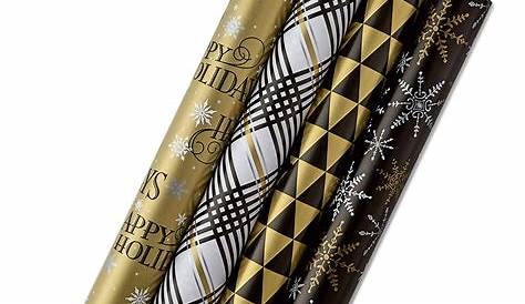 Black and Gold Christmas Wrapping Paper Sheets | Wrapping paper sheets
