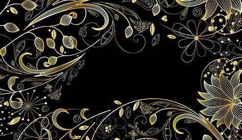 Black and Gold Digital Paper: Black and Gold by Lunabludesign