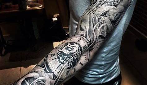 Image result for black and grey floral half sleeve tattoos | Half