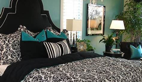 Black And Teal Bedroom Decor