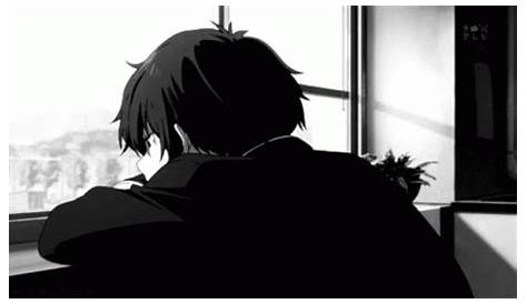 black and white sad anime gif | WiffleGif