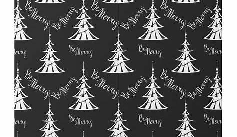 Black and White Iconic Christmas Pattern Wrapping Paper | Zazzle.co.uk